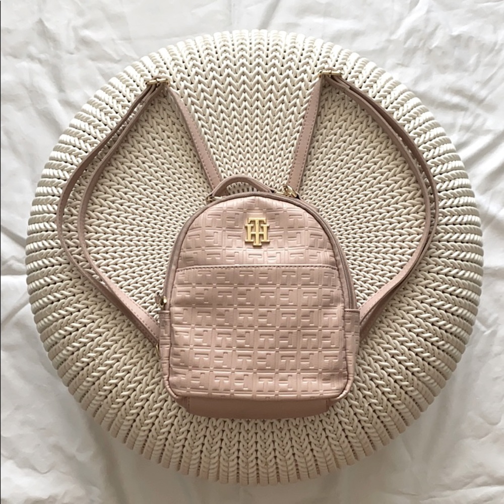 TH backpack. Pale pastel pink Neutral color
